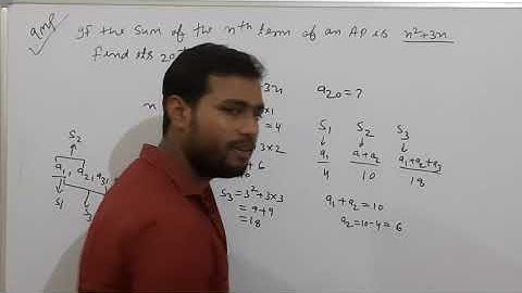 if the sum of nth term of an ap is n2+3n .find its 20th term||AIrthmatic Progression  Class 10 math|
