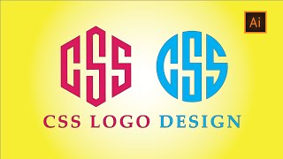 How to Create CSS Logo | Logo design illustrator | Logo design Tutorial | Graphics design.