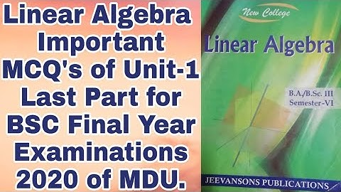 Linear Algebra MCQ