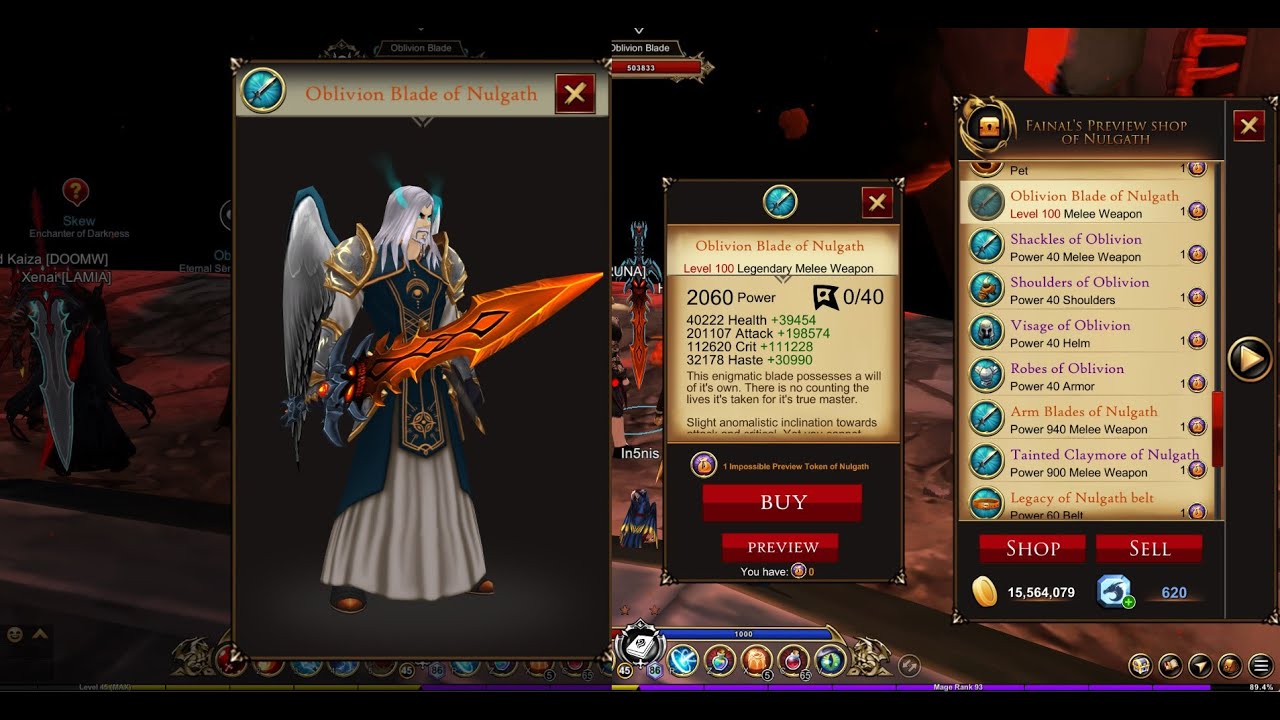 AQ3D Level 100 Legendary Weapon The Most Powerful Weapon In The Game 