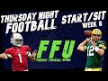 Week 8 Thursday Night Football Starts and Sits || 2021 || The Fantasy Football Upside Podcast