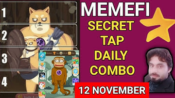 MEMEFI SECRET TAP DAILY COMBO 12 NOVEMBER | MEMEFI SECRET TAP CODE | MEMEFI SECRET TAP COMBO