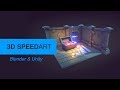 [Speed-art] Modeling Game assets in Polygonal/LowPoly style - Modular Dungeon | Blender and Unity 5