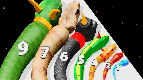 SNAKE EVOLUTION RUN 3D 📌 Colorful Snake 3D (Level Up Runner) SNAKE CLASH!! ASMR Gameplay