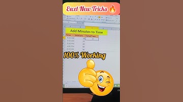 Add Minutes to Time | Excel Tricks 🔥 #excel #computer #shortsfeed #youtubeshorts #tricks #reels