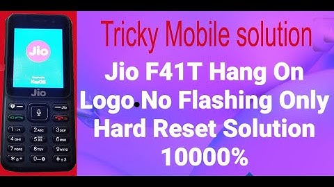 lyf jio F41T Hard Reset | jiophone Hang Problem solution |tricky