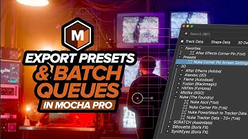 Mocha Pro -  Working with Export Presets and Batches [Boris FX]