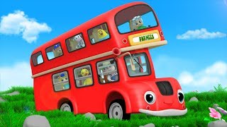 red wheels on the bus kindergarten nursery rhymes for children videos for toddlers by farmees