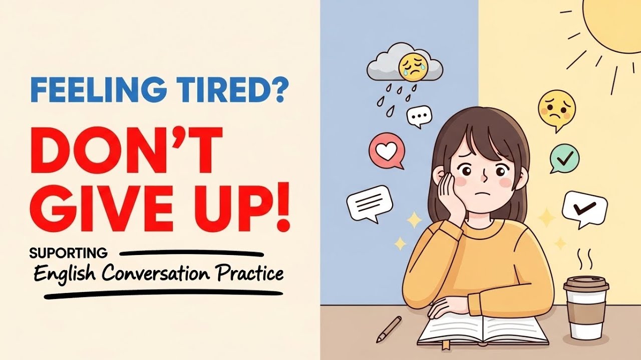 English Conversation Practice for Motivation & Fluency | When You Feel Tired… Don’t Give Up!