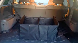 The Best Car Trunk Organizer? Cute, Collapsible & Roomy! #CarStorage #SUVHacks #OrganizationTip