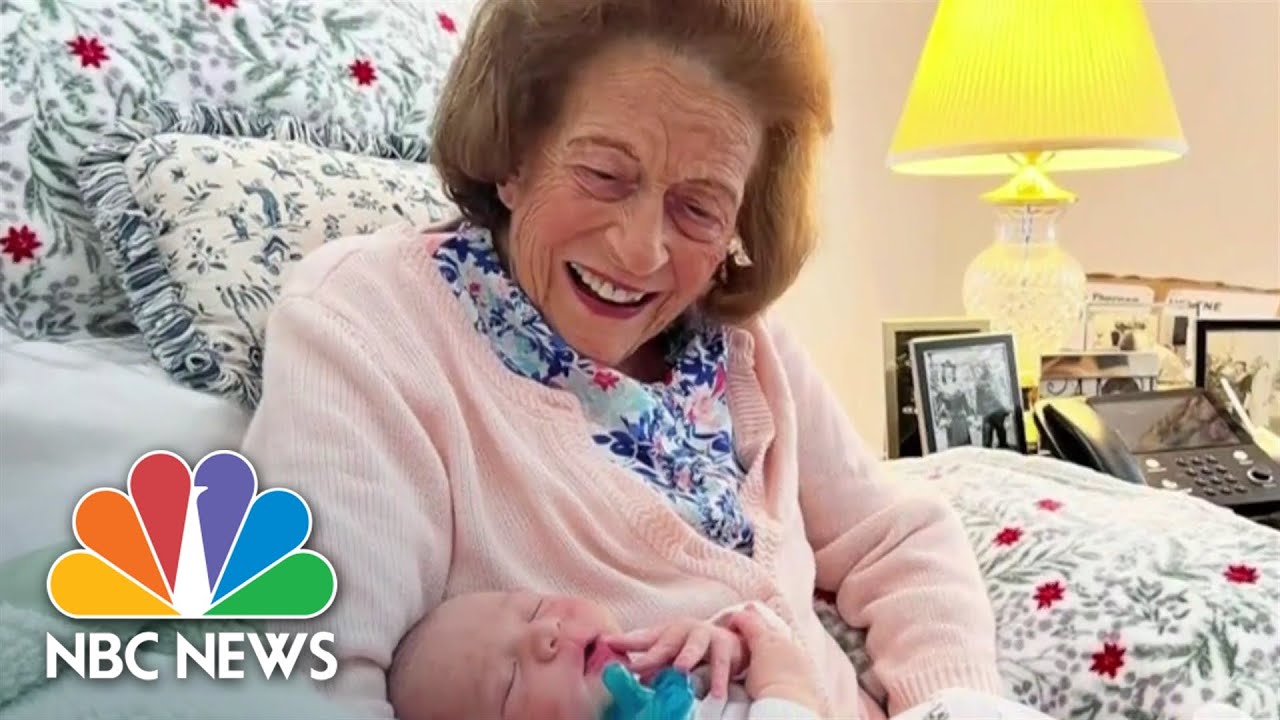 99 Year Old Woman Meets Her 100th Great Grandchild