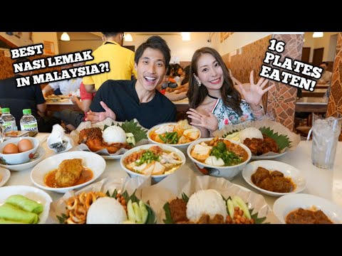 LEGENDARY Village Park Nasi Lemak Eating Challenge! Best Nasi Lemak in KL?!   16 PLATES EATEN?!
