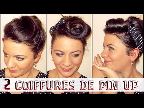 2 Coiffures De Pin Up Retro Pour Le Reveillon L A Hairstyle Inspiration Youtube