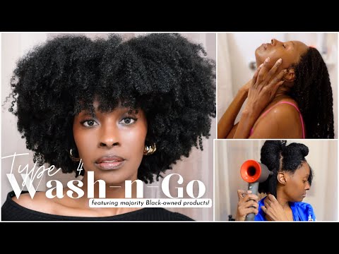 Type 4 Wash n Go Using Black-Owned Products | Moisture Love Review
