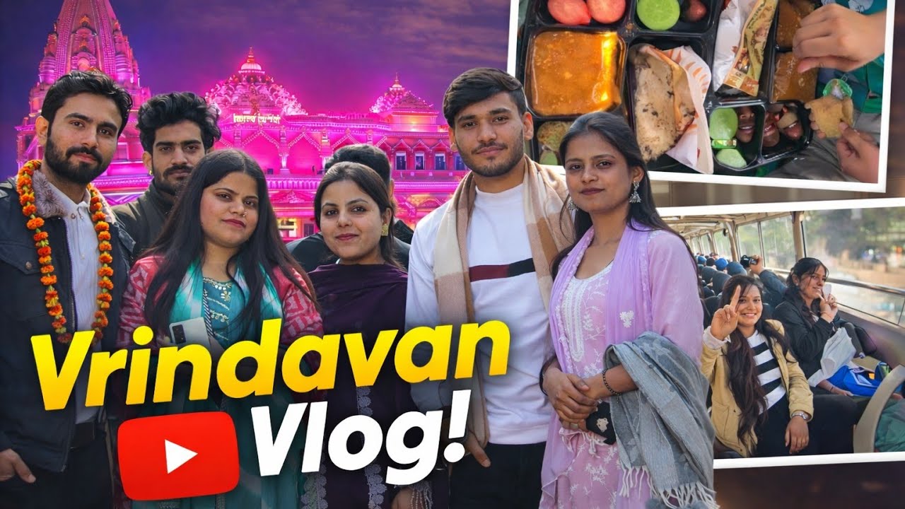 Delhi to Vrindavan Vlog | Prem Mandir, Banke Bihari | One Day Trip by Bus 