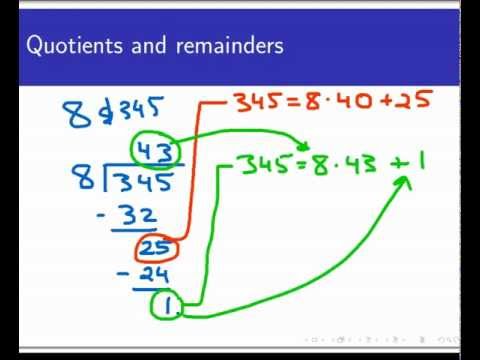 The Division Algorithm (Screencast 3.5.1)