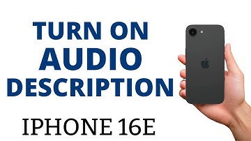 How to TURN ON the AUTO AUDIO DESCRIPTION on the iPHONE 16e!