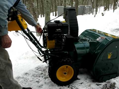 Snow blower engine start 13 HP Tecumseh - YouTube