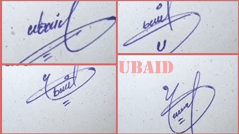 Ubaid name Style#Ubaid name signature with arooj