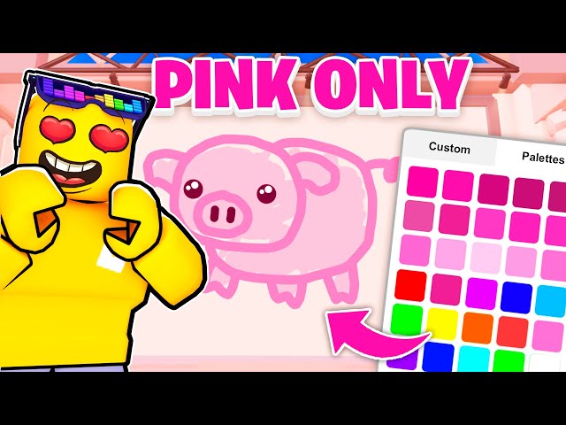 🎨 ONE COLOUR CHALLENGE in Speed Draw! 🌈 This was so tricky!! #roblox, speed  draw 1 color