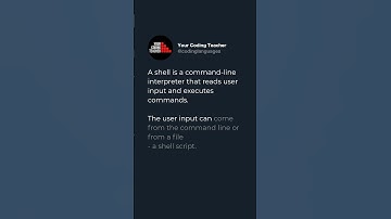 A shell is a command-line interpreter that reads user input and executes commands.  The user inpu...