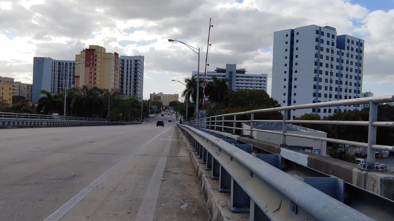 Flagler Street 4K Cycling Tour , Miami FL , February 8 2023