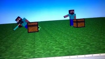 Steve vs herobrine (minecraft animation) created using mine-imator