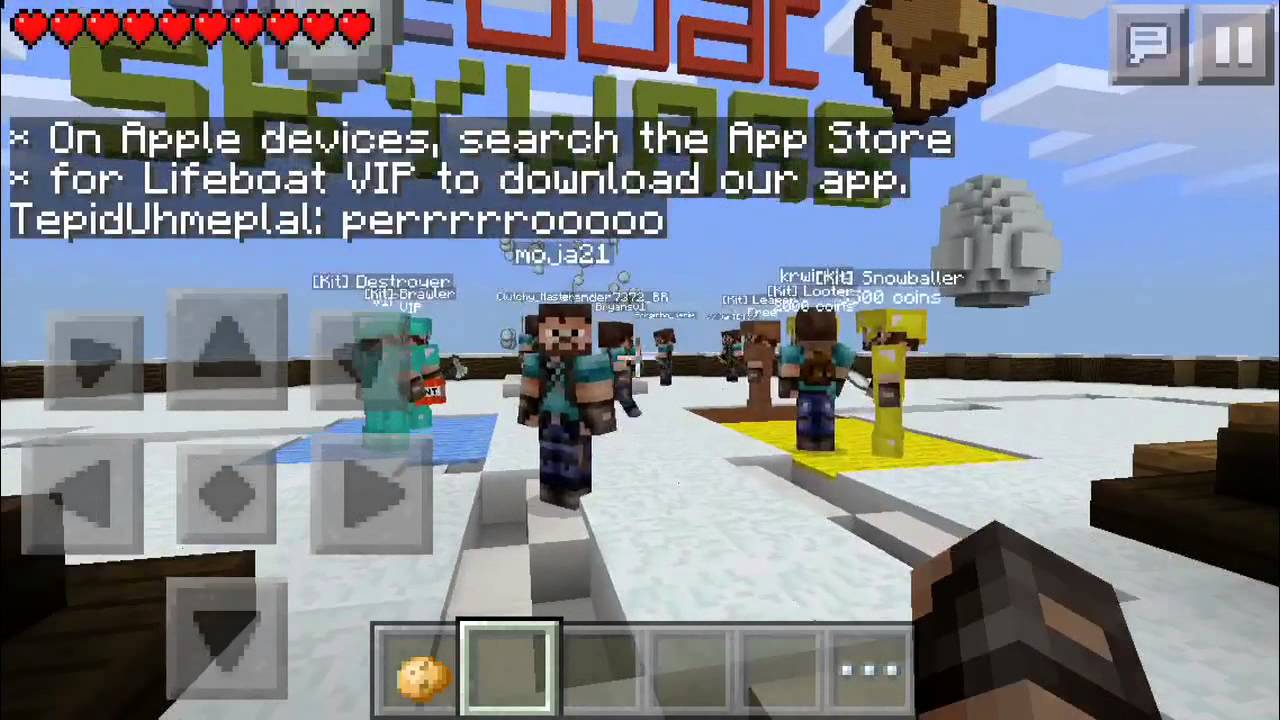 Minecraft PE - Skywars #4 | I WAS NOT FLYING!! (Minecraft Pocket Editon LBSG Fail)