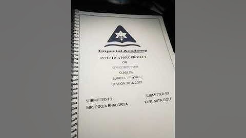 Physics class 12 project on semiconductor