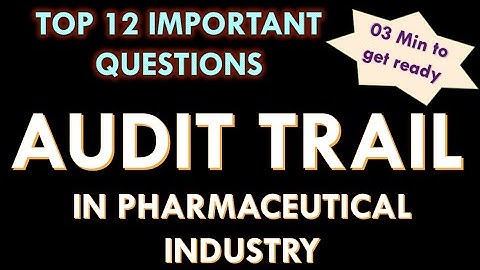 Audit trail in pharmaceutical industry l Data back-up in the pharmaceutical company
