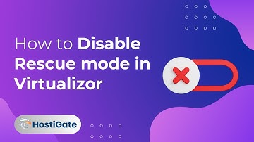 How to Disable Rescue mode in Virtualizor | HostiGate