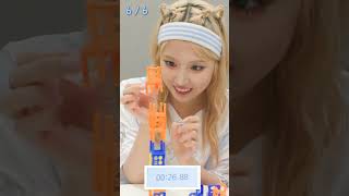 30초 안에 의자 6개 쌓기🪑 #NMIXX #엔믹스 #지우 #JIWOO #의자쌓기챌린지 #0711