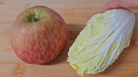 겨울 배추와 사과는 이렇게 드세요🥬요즘 아침 밥대신 매일 챙겨 먹으니 뱃살이 쭉 빠졌어요 (ft,배추사과 샐러드, 수제 두부 마요네즈)