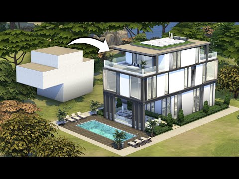 Видео: I turned @TheSims challenge shell into a Modern Apartment Complex [FULLY FURNISHED]