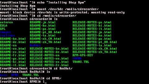 Installling DHCP RPM