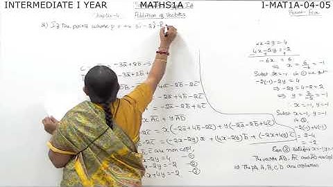 ADDITION OF VECTOR - PART - 5 (MATHEMATICS - 1A)