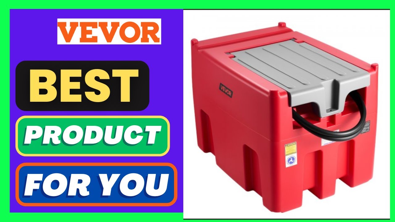 VEVOR Portable Diesel & Gasoline Tank, 116 Gallon, 10 GPM Flow Rate, Diesel Fuel c