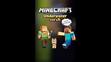 underwater torch tutorial 😁 in minecraft #shorts