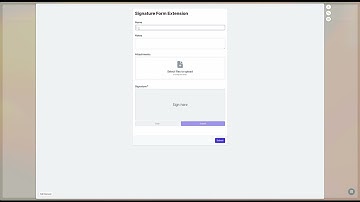 How to Add Hand Signatures in miniExtensions Form