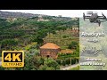 4k ultra aerial footage shows the beauty of the lebanese village abadiyeh     