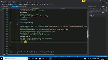 C# Tutorial 04:Show database values in Table or DataGridView
