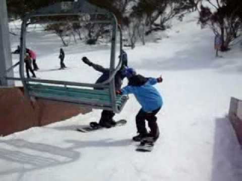 Getting off a Chairlift FAIL