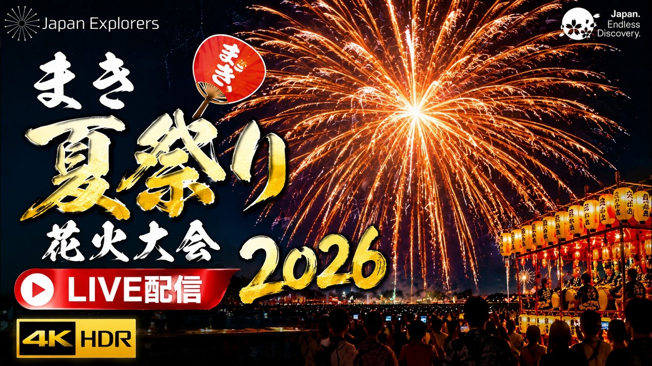 まき夏祭り花火大会 2026｜新潟県新潟市西蒲区｜4K HDR