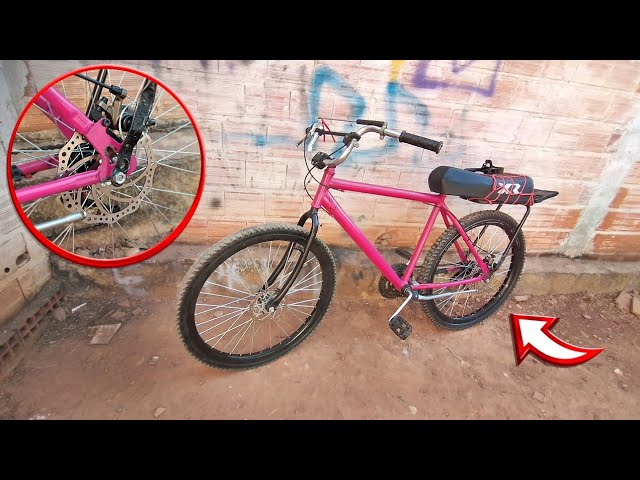 PEÇAS NOVA NA BIKE ARO 26 MONTADINHA (BOTEI 2 FREIO A DISCO) 