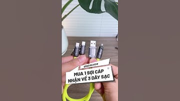 Dây sạc 3 đầu sạc được cả MacBook! Cắm phát chạy 240W | Cáp WEKOME WDC-77 Part 2 | #dodorv #shorts