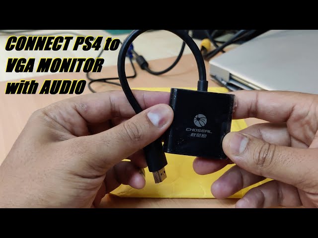 Connect PS4 to a VGA monitor | Choseal HDMI to VGA convertor - YouTube