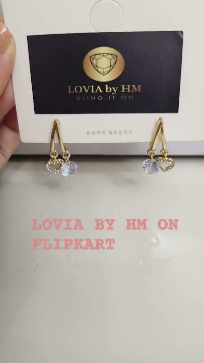 Love hearts by LOVIA BY HM on flipkart #earrings #flipkart #shorts