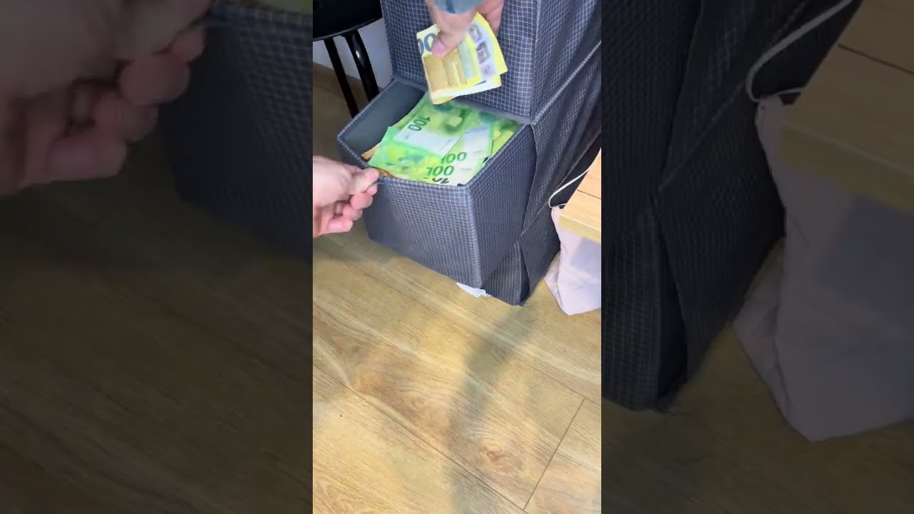 💰 Hiding Stacks of Euros: Cash Counting & Storage! 💸 