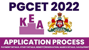 PGCET - 2022 (MBA/ MCA/ M.Tech/ M.Arch) Application Entry in Kannada.
