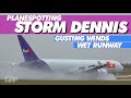 STORM DENNIS | Aircraft Landing Wet Runway Gale Force Winds Plane Spotting Ryanair, FedEX, Jet2
